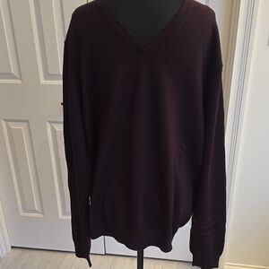 Brooks Brothers V-Neck Sweater - Deep Purple